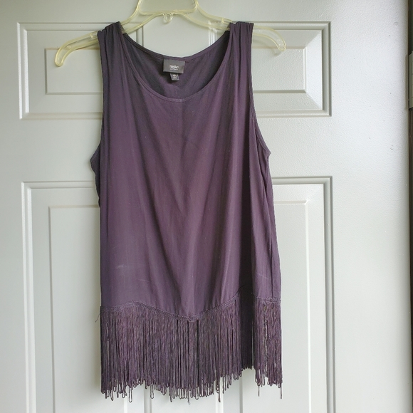 Mossimo Supply Co. Tops - Black Fringe Top